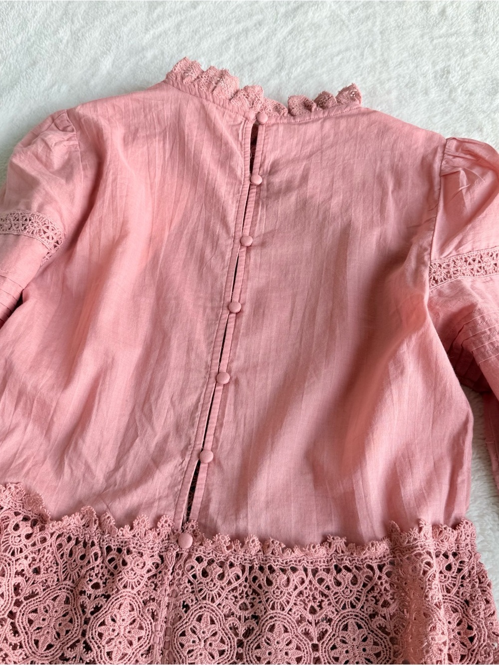 Sezane NWT Tomoe Rose Embroidered High Neck Long Sleeve Blouse FR 38 US S (6) - Picture 9 of 12